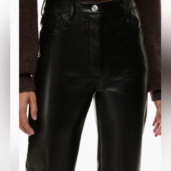 Wilfred Aritzia Black Leather Pants - Picture 4 of 6